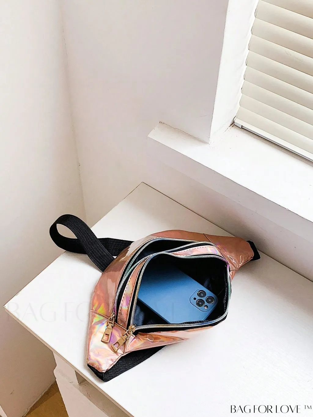 BagForLove - Patent Leather Double-Zip Fanny Pack