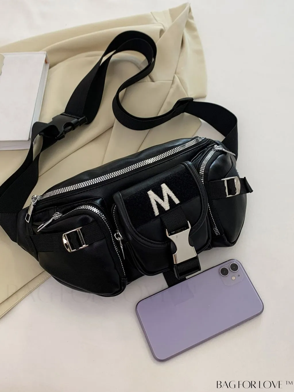 BagForLove - Stylish PU Leather Womens Waist Bag - Fashionable and Versatile Fanny Pack