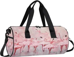Ballet Gym Bag for Women Men Lightweight Weekender Travel Bag Stylish Duffle Bag for Gym Travel Overnight Carry On
