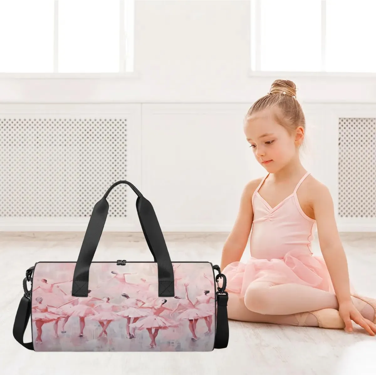 Ballet Gym Bag for Women Men Lightweight Weekender Travel Bag Stylish Duffle Bag for Gym Travel Overnight Carry On
