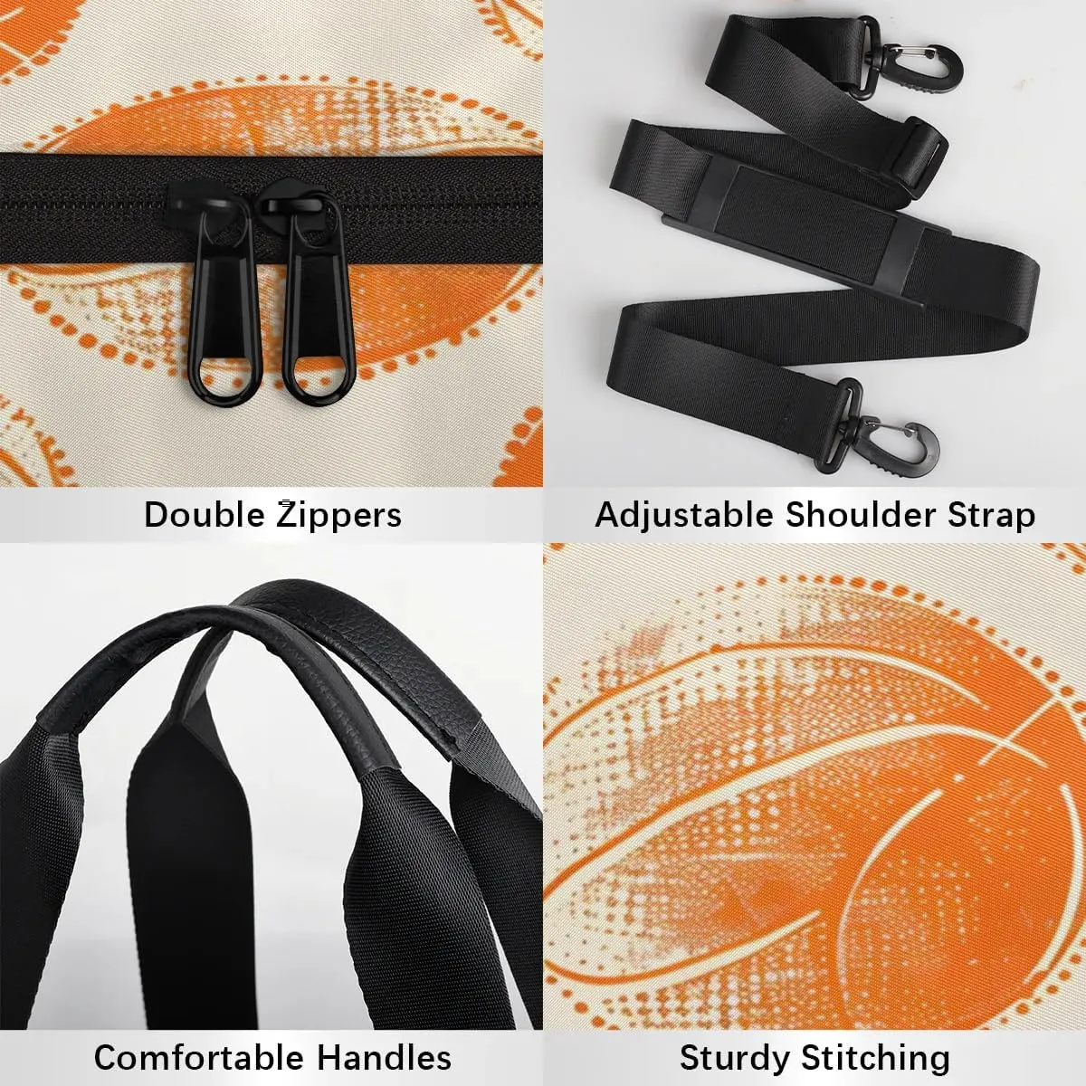 Basketballs Design Gym Bag for Women Men Lightweight Weekender Travel Bag Stylish Duffle Bag for Gym Travel Overnight Carry On