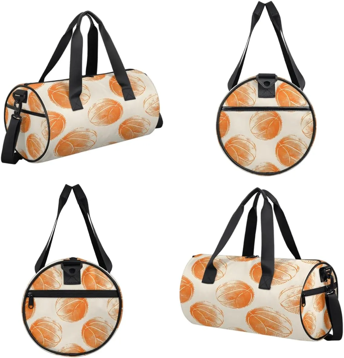 Basketballs Design Gym Bag for Women Men Lightweight Weekender Travel Bag Stylish Duffle Bag for Gym Travel Overnight Carry On