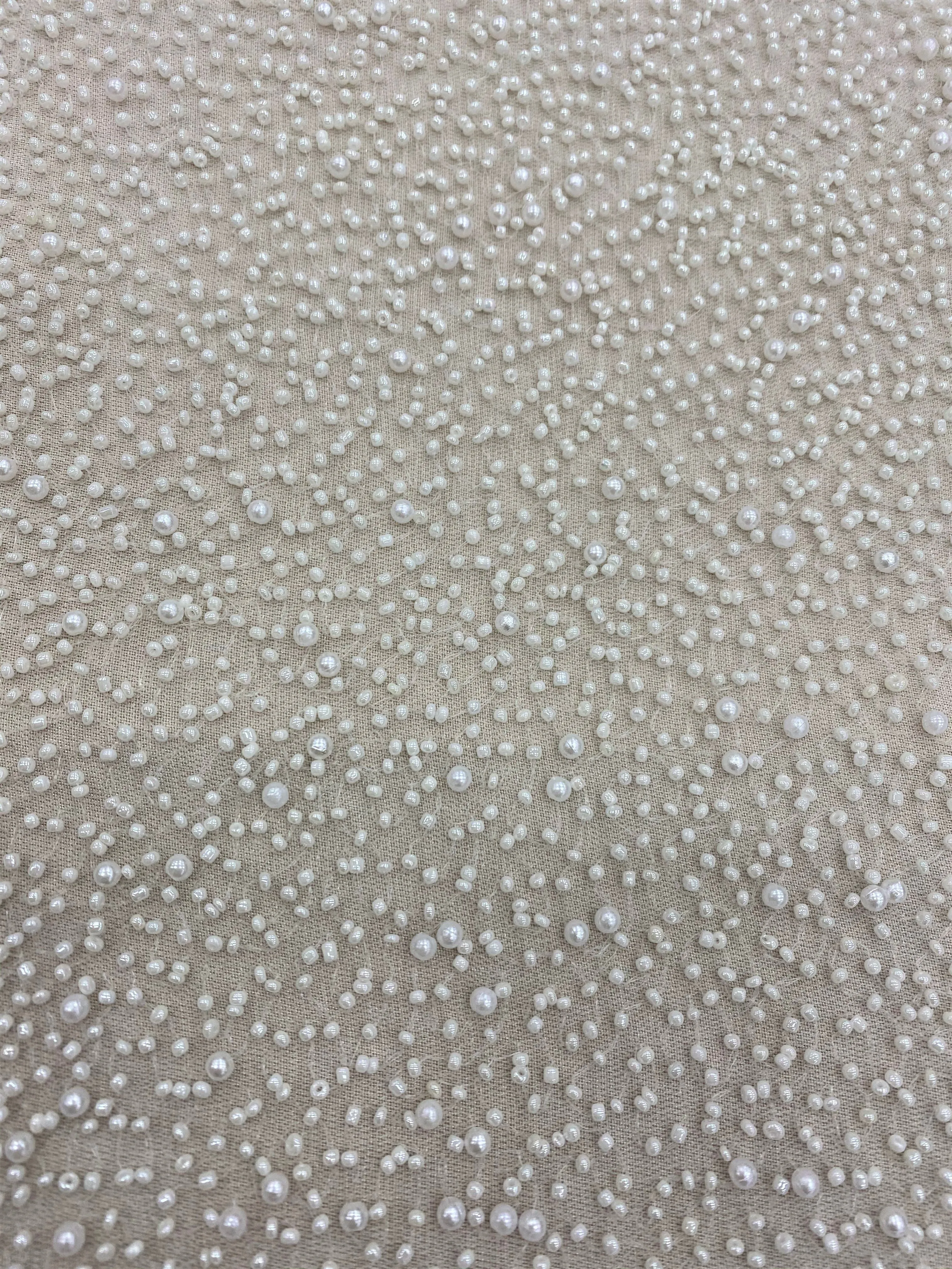 Beaded Tulle (SWDot) Ivory