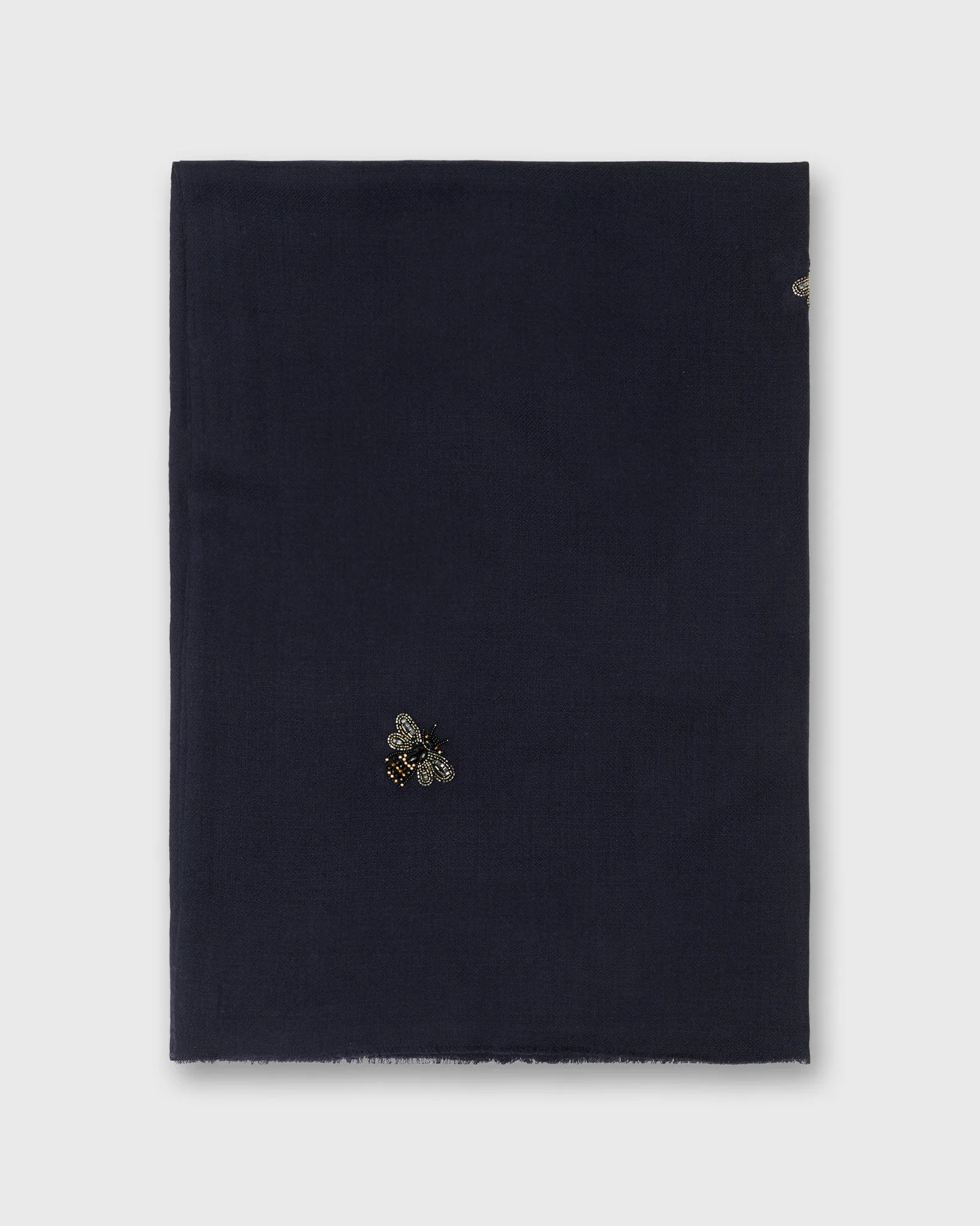 Bees Scarf in Solid Navy
