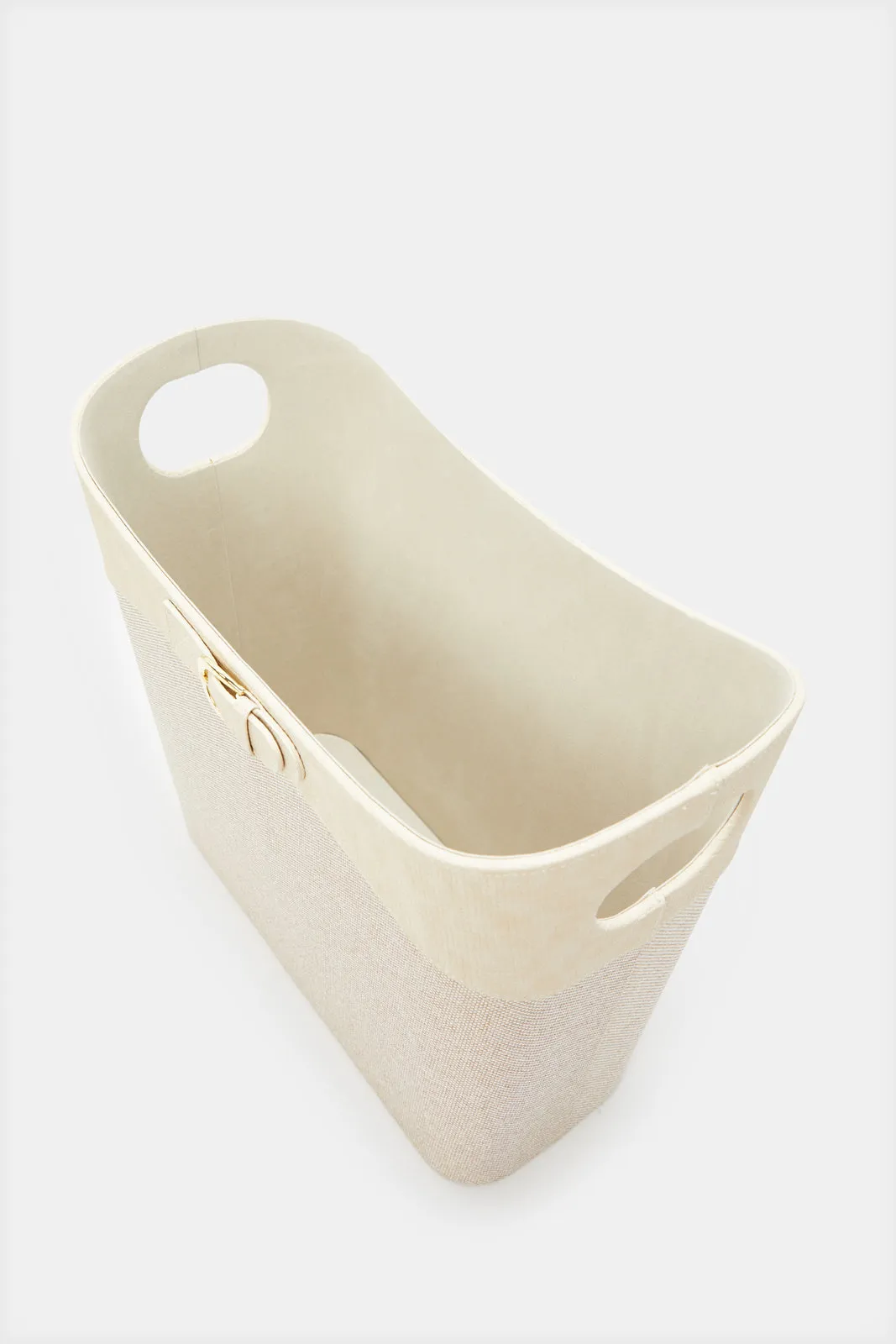 Beige Embellished Magazine Basket