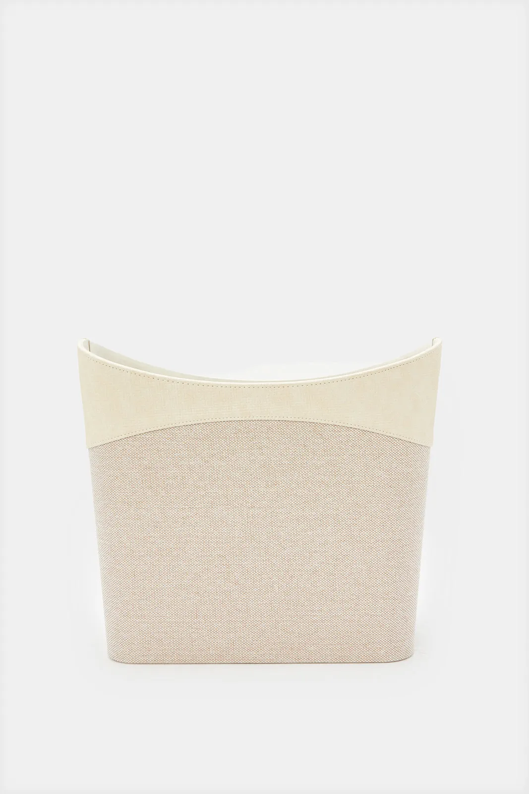 Beige Embellished Magazine Basket