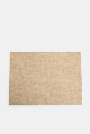 Beige Embellished Rectangle Placemat