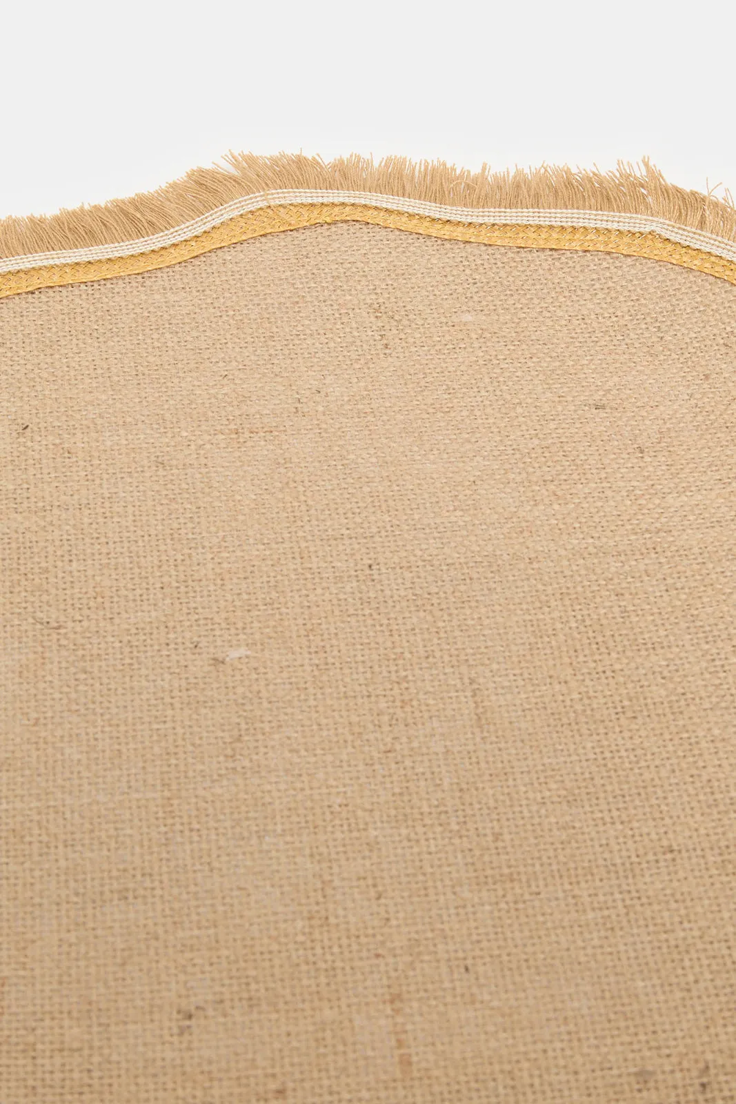 Beige Embellished Round Placemat