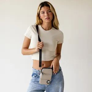 Beige Nylon Mobile Bag