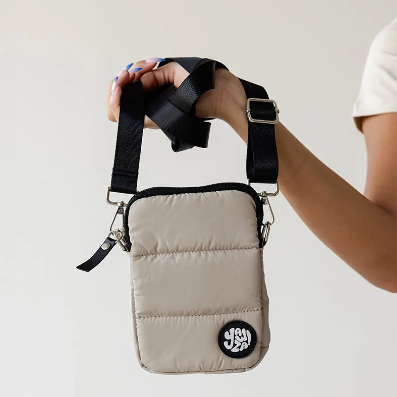 Beige Nylon Mobile Bag