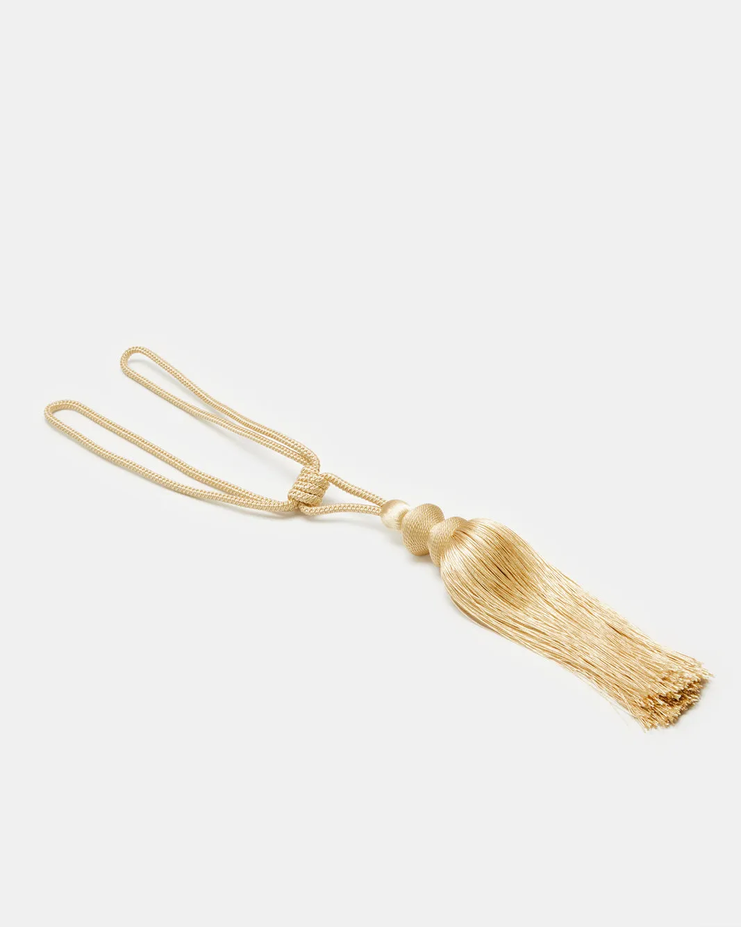 Beige Tie-Back With Tassel