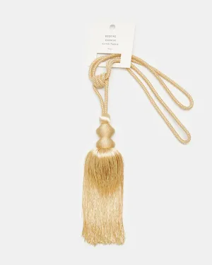 Beige Tie-Back With Tassel