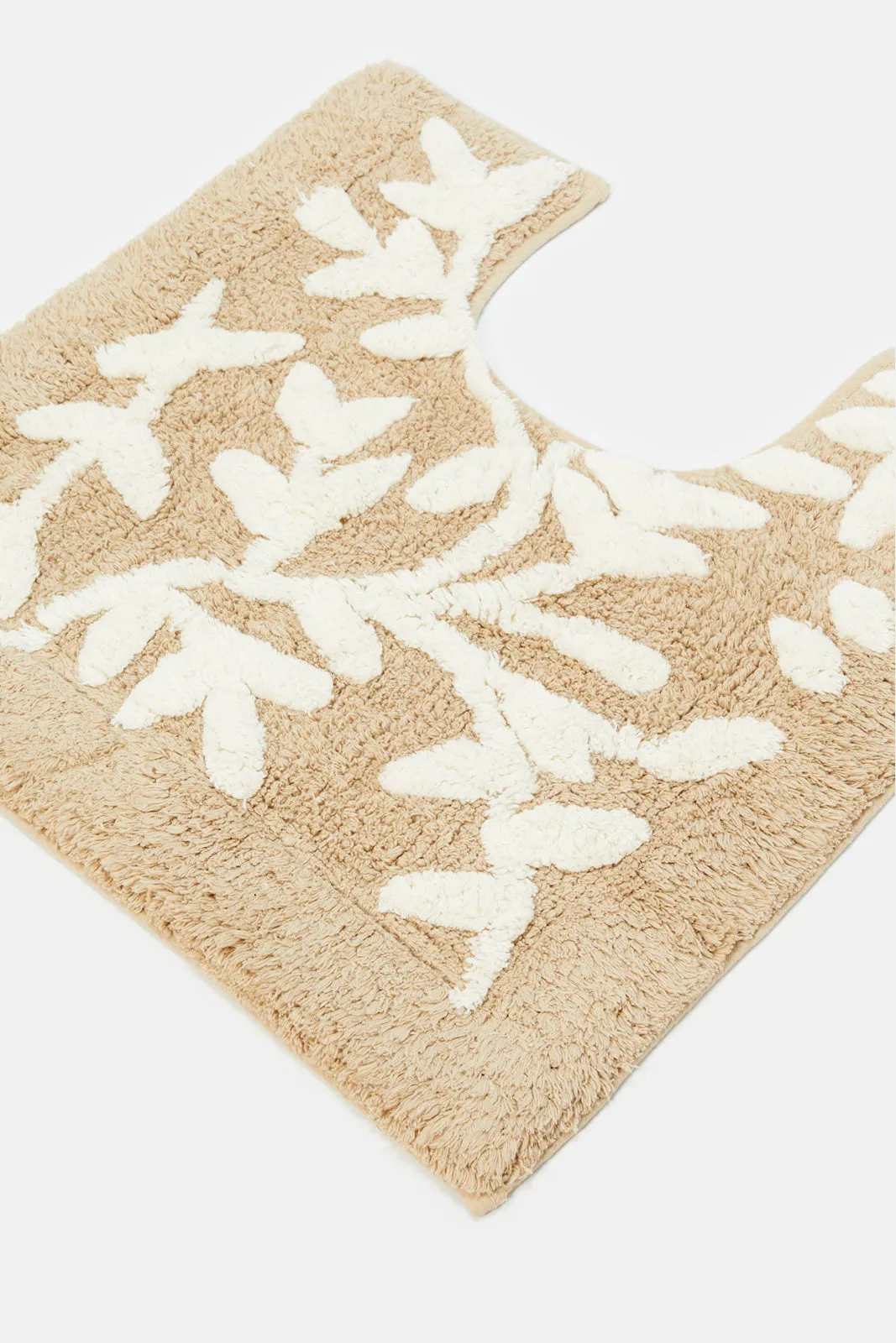Beige Vine Bathmat Set (2 Piece)