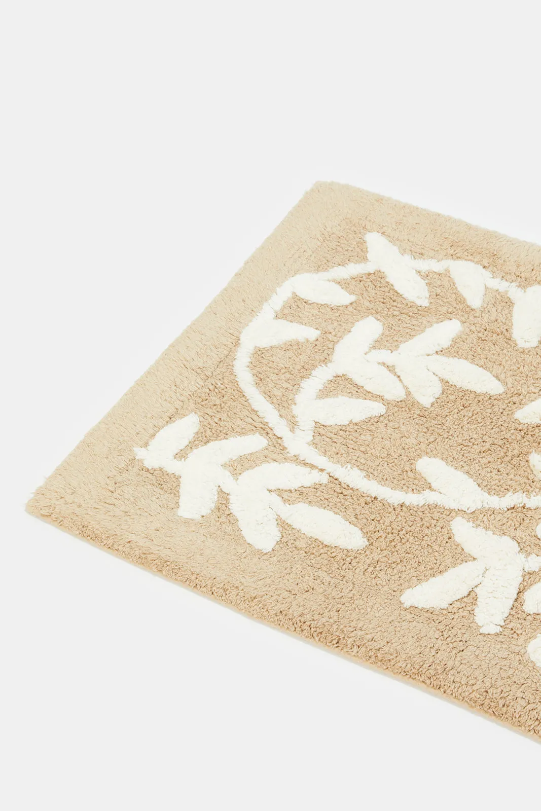 Beige Vine Bathmat Set (2 Piece)