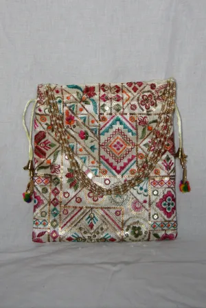 Bejeweled Potli Bag - Multicolor