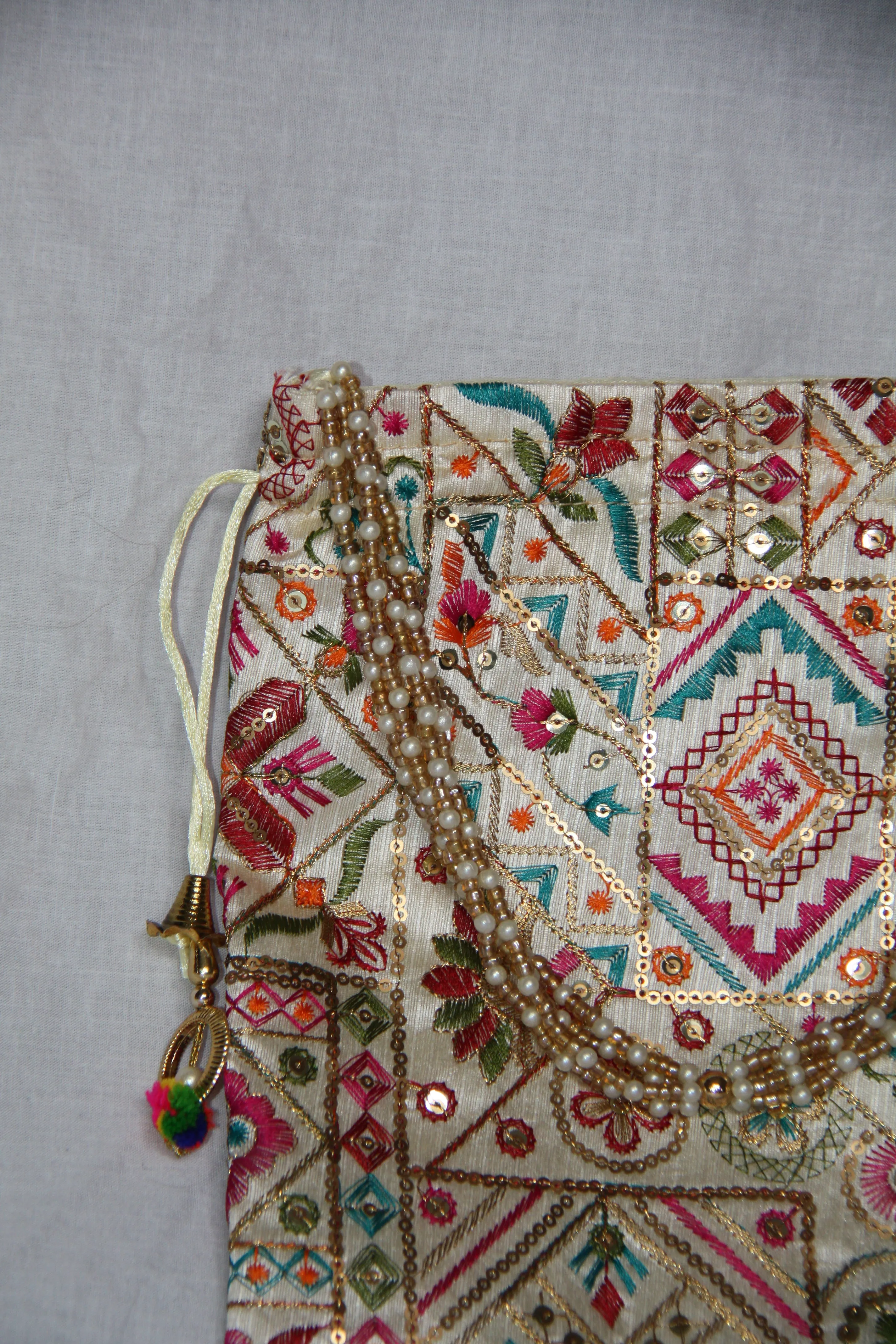 Bejeweled Potli Bag - Multicolor