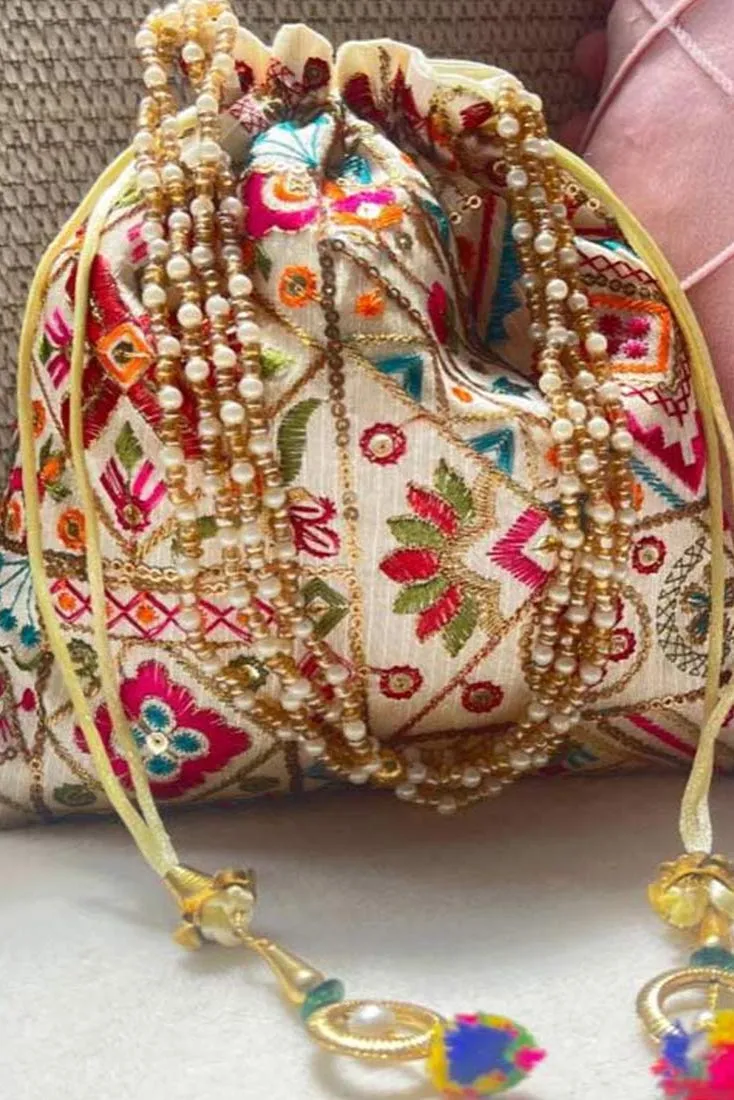 Bejeweled Potli Bag - Multicolor