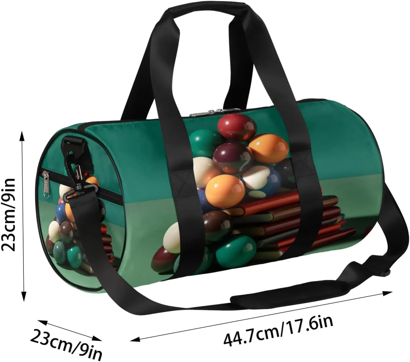 Billiards Sport Print Travel Duffle Bag Gym Bag for Women Men Lightweight Carry on Duffel Bag for Sports Gyms Weekend Getaway