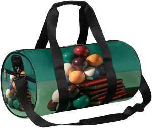 Billiards Sport Print Travel Duffle Bag Gym Bag for Women Men Lightweight Carry on Duffel Bag for Sports Gyms Weekend Getaway