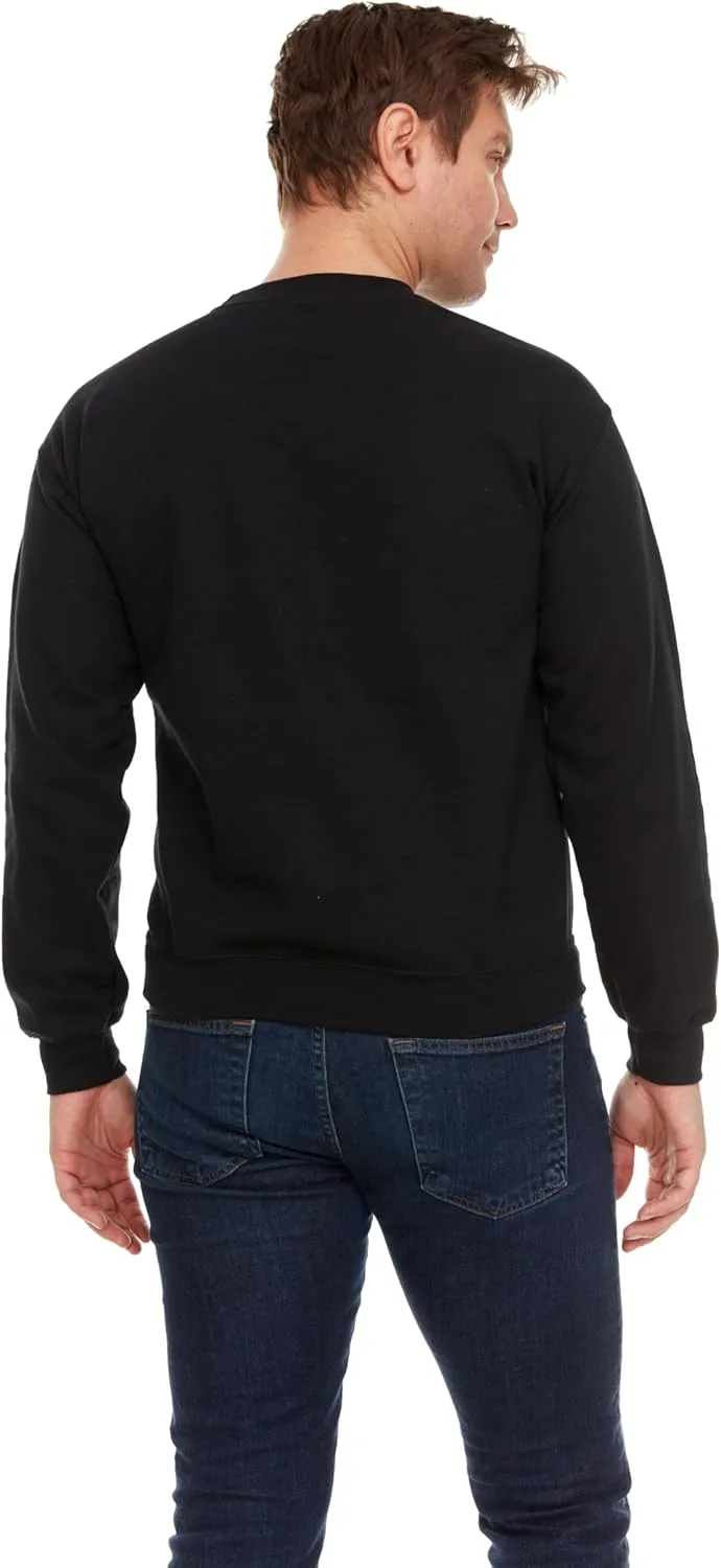 BILLIONHATS 36 Pack Mens Adult Crewneck Fleece Lined Pullover Sweatshirt Bulk, Men Sweatshirts, Homeless Shelter Donation