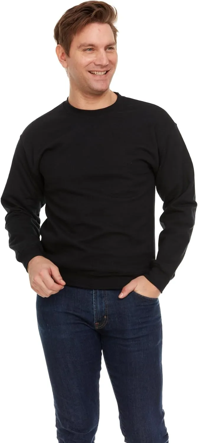 BILLIONHATS Mens Adult Crewneck Fleece Lined Pullover Sweatshirt Bulk, Mixed Assorted, Wholesale Donation Homeless