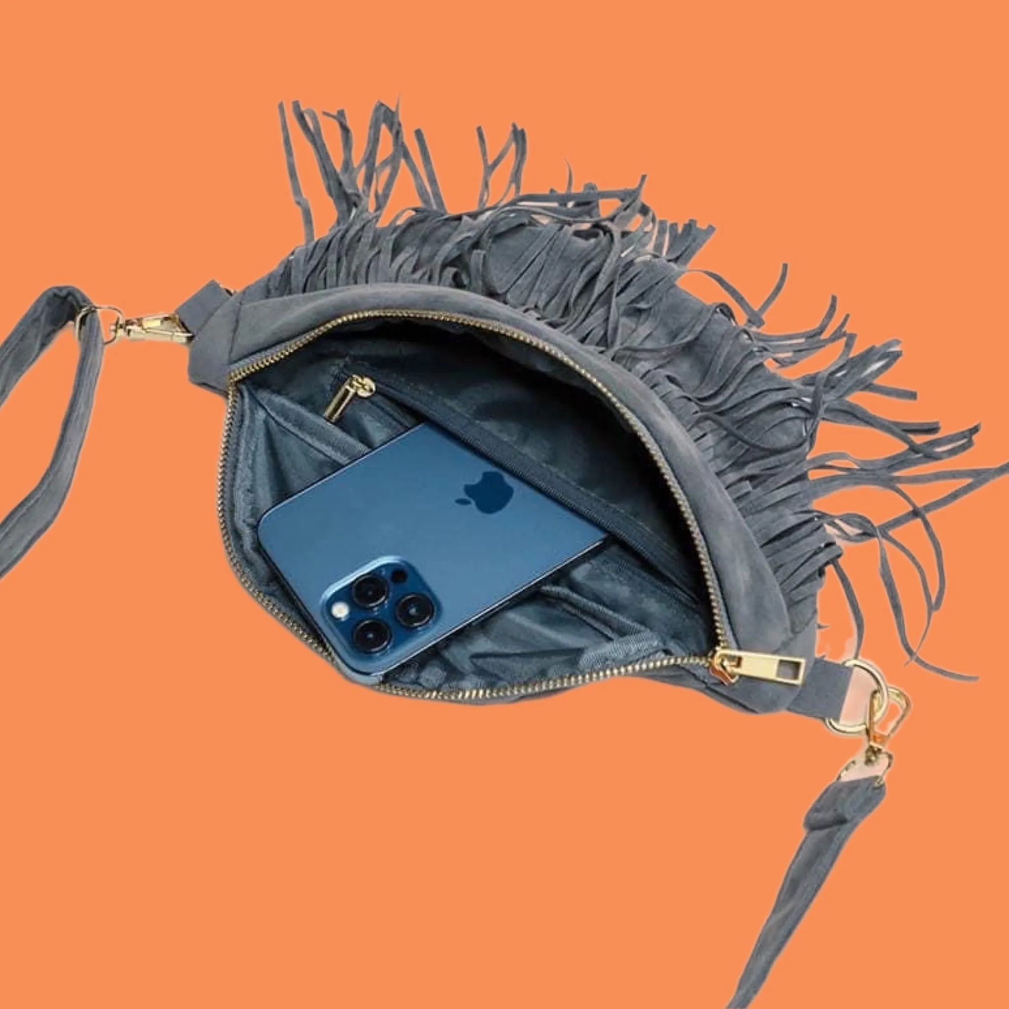 BLACK FRINGE FANNY