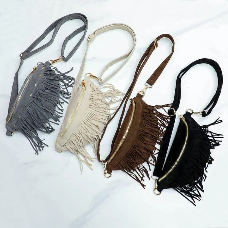 BLACK FRINGE FANNY