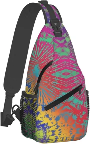 Blue Flame Chest Bags Crossbody Sling Bag Shoulder Bag Travel Hiking Daypack For Men Women