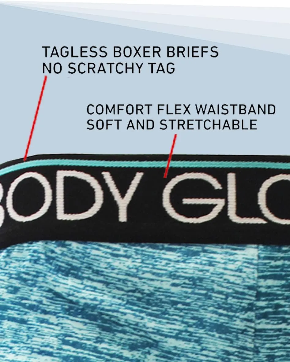Body Glove Mens Boxer Briefs Multi Packs, Dry Fit Performance Value Underwear, Breathable Active Stretch Athletic Boxers