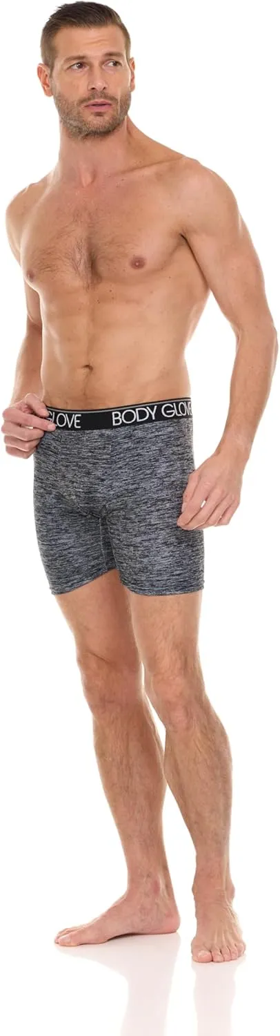 Body Glove Mens Boxer Briefs Multi Packs, Dry Fit Performance Value Underwear, Breathable Active Stretch Athletic Boxers