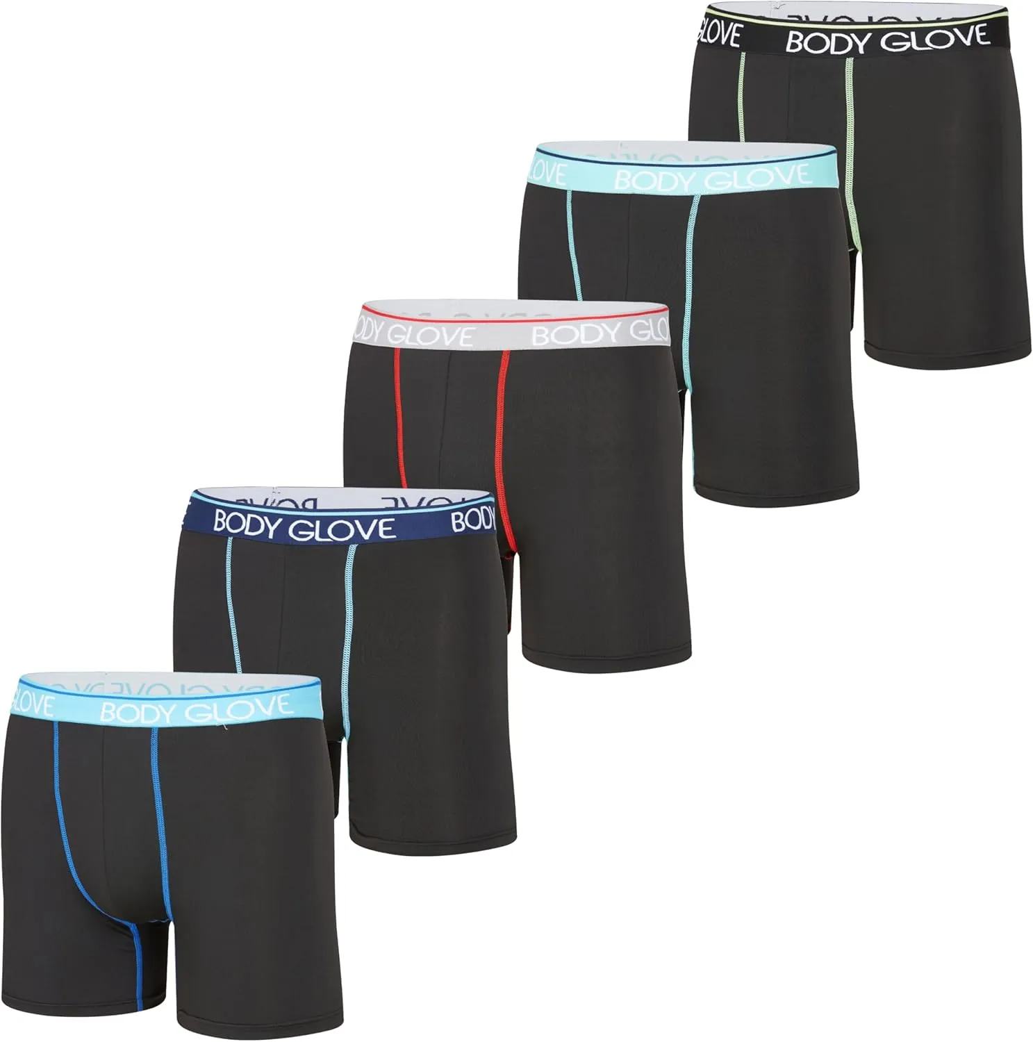 Body Glove Mens Boxer Briefs Multi Packs, Dry Fit Performance Value Underwear, Breathable Active Stretch Athletic Boxers