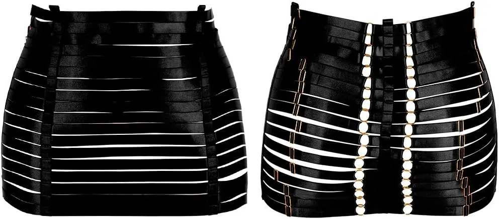 Body Harness for Women Skirt Belt Lingerie cage Leg Strap Punk Gothic Stretchy Fabric Plus Size Waist Belt