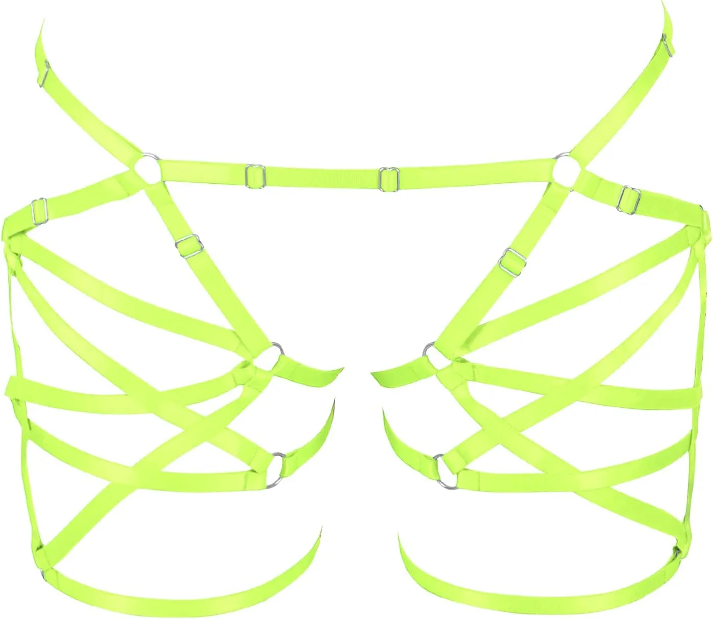 Body Harness Pentagram Garter Woman Lingerie cage Punk Gothic Belt Leg Strap Photography Dance Apparel Stretchy Fabric