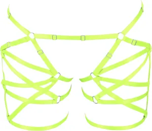 Body Harness Pentagram Garter Woman Lingerie cage Punk Gothic Belt Leg Strap Photography Dance Apparel Stretchy Fabric