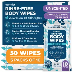 Body Wipes For Adults Bathing No Rinse XL - Ultra Thick Travel Wipes For Personal Cleansing & Hygiene Essentials, Elderly Care, Travel, Incontinence Disposable Washcloths - Shower Wipes For Women Men