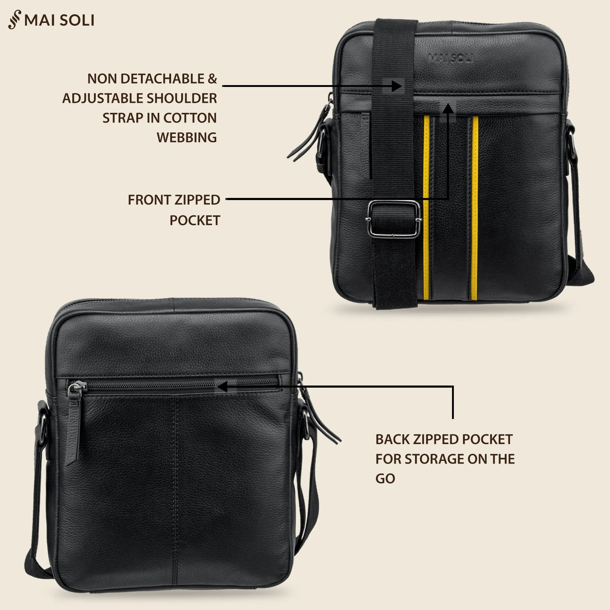 Boston Crossbody Bag - Black
