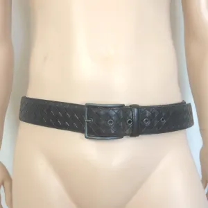 Bottega Veneta Intrecciato Leather Belt Dark Brown Size 95 US 38