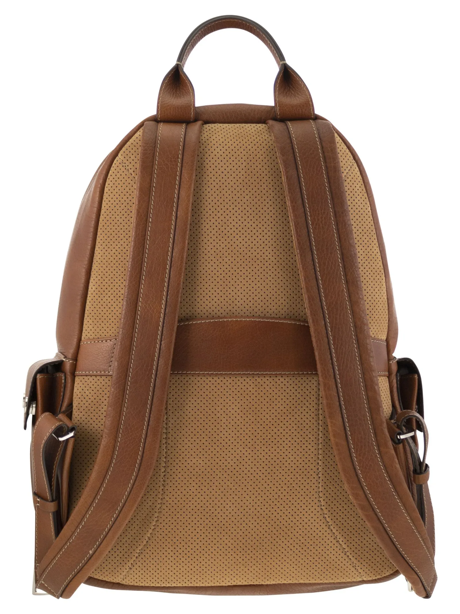 Brunello Cucinelli Calfskin Backpack With Grain