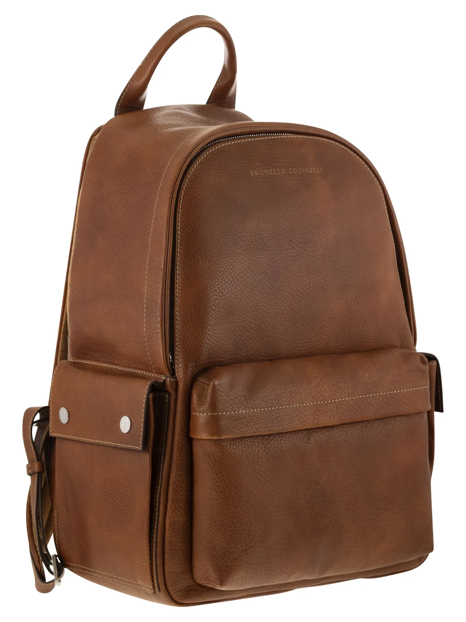 Brunello Cucinelli Calfskin Backpack With Grain