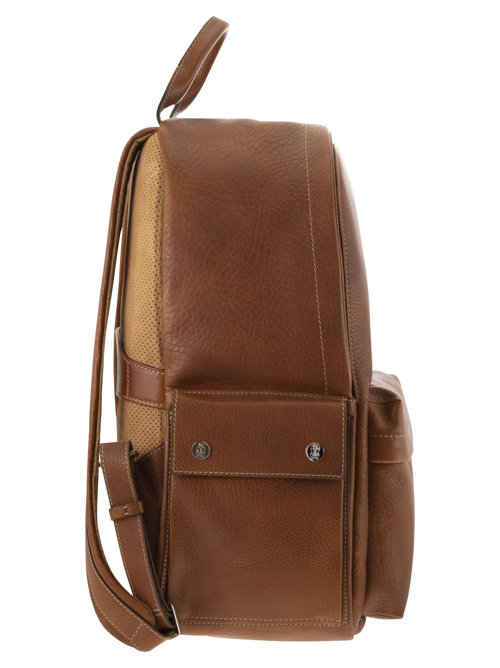 Brunello Cucinelli Calfskin Backpack With Grain