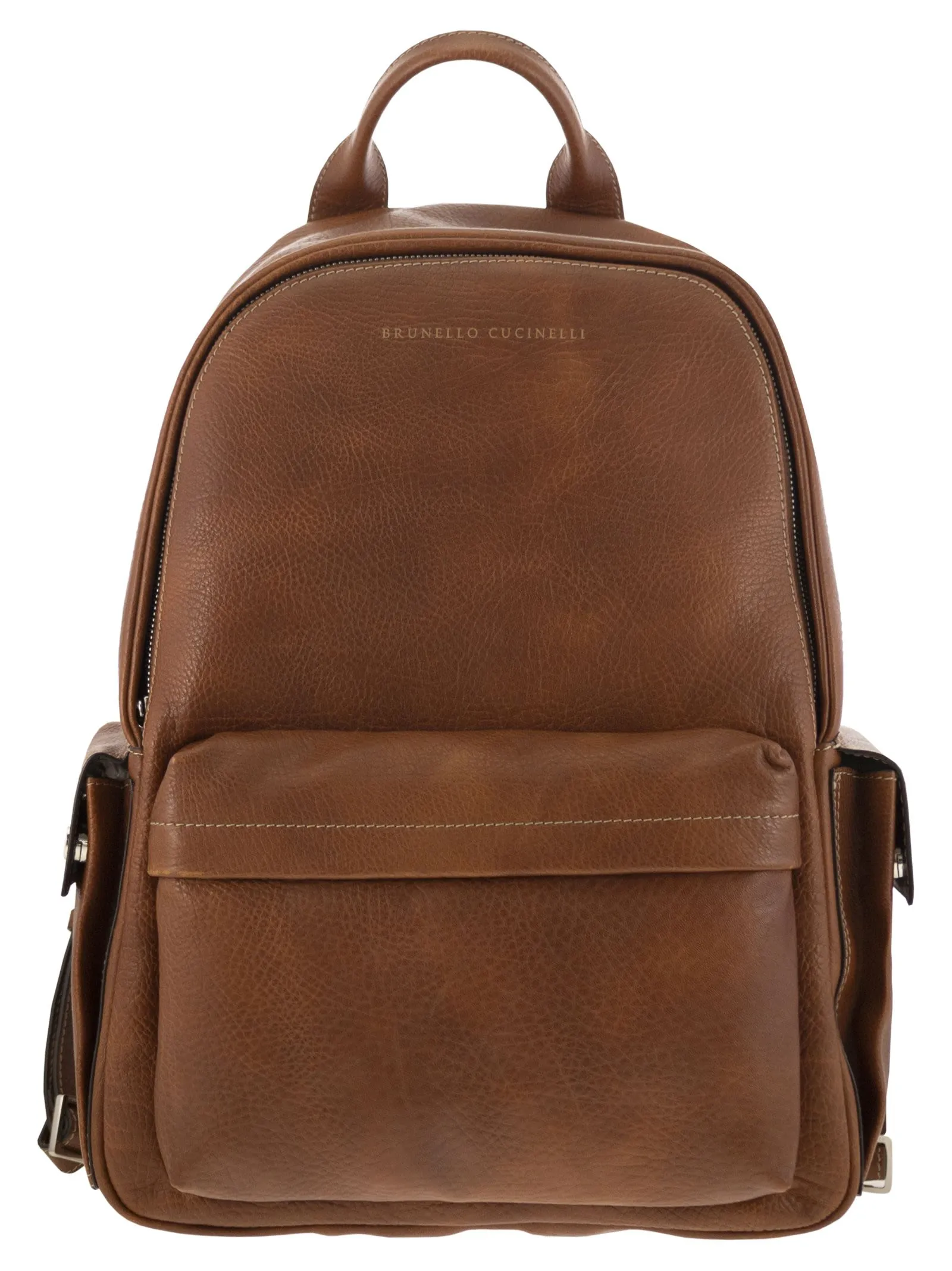 Brunello Cucinelli Calfskin Backpack With Grain