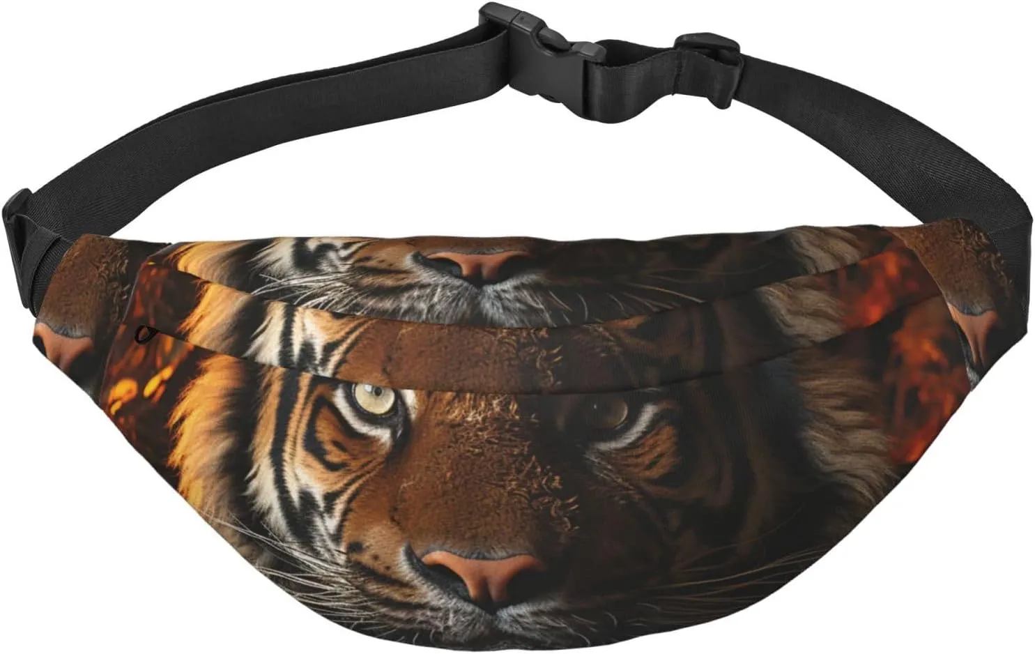 Bumbag Fanny Pack for Women Men Waist Pack Fashion Bum Bag Tiger Pattern Waist Bag for Sport Hiking Travel, Tiger Images, One Size