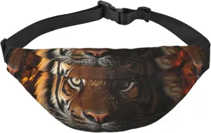 Bumbag Fanny Pack for Women Men Waist Pack Fashion Bum Bag Tiger Pattern Waist Bag for Sport Hiking Travel, Tiger Images, One Size