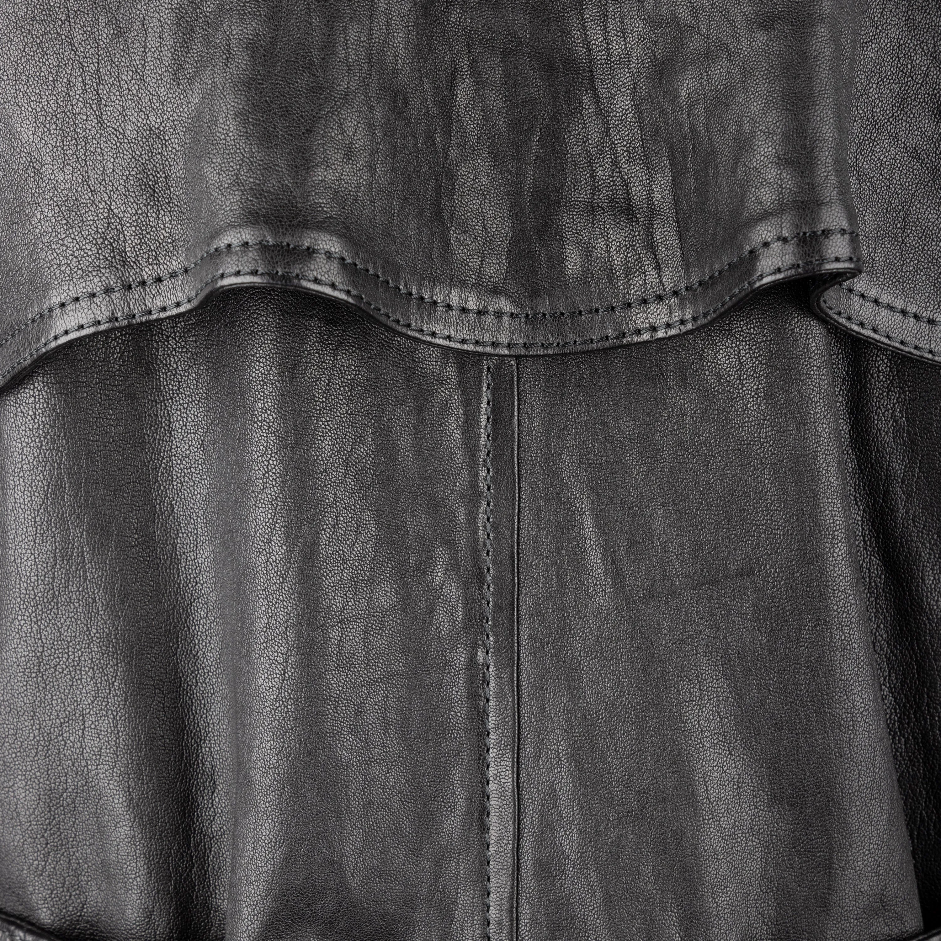 Burberry Lambskin Leather Trench Coat - '00s