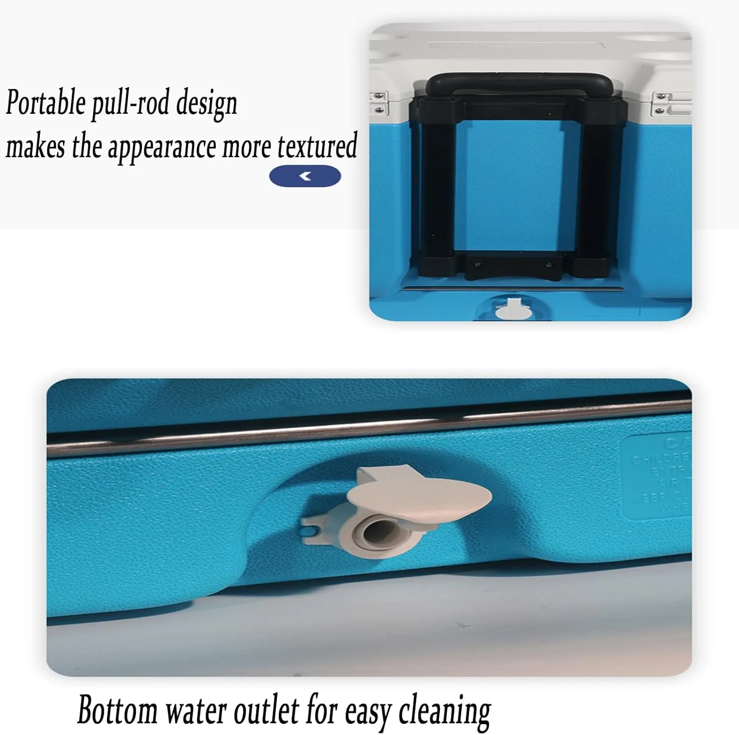 Car Camping Coolers for Toyota Avalon/RAV4/Camry/Prius/4 Runner, Leak Proof Cooler, Portable Lightweight Ice Chest Box, Compartments Waterproof Insulated Bag,A-Blue