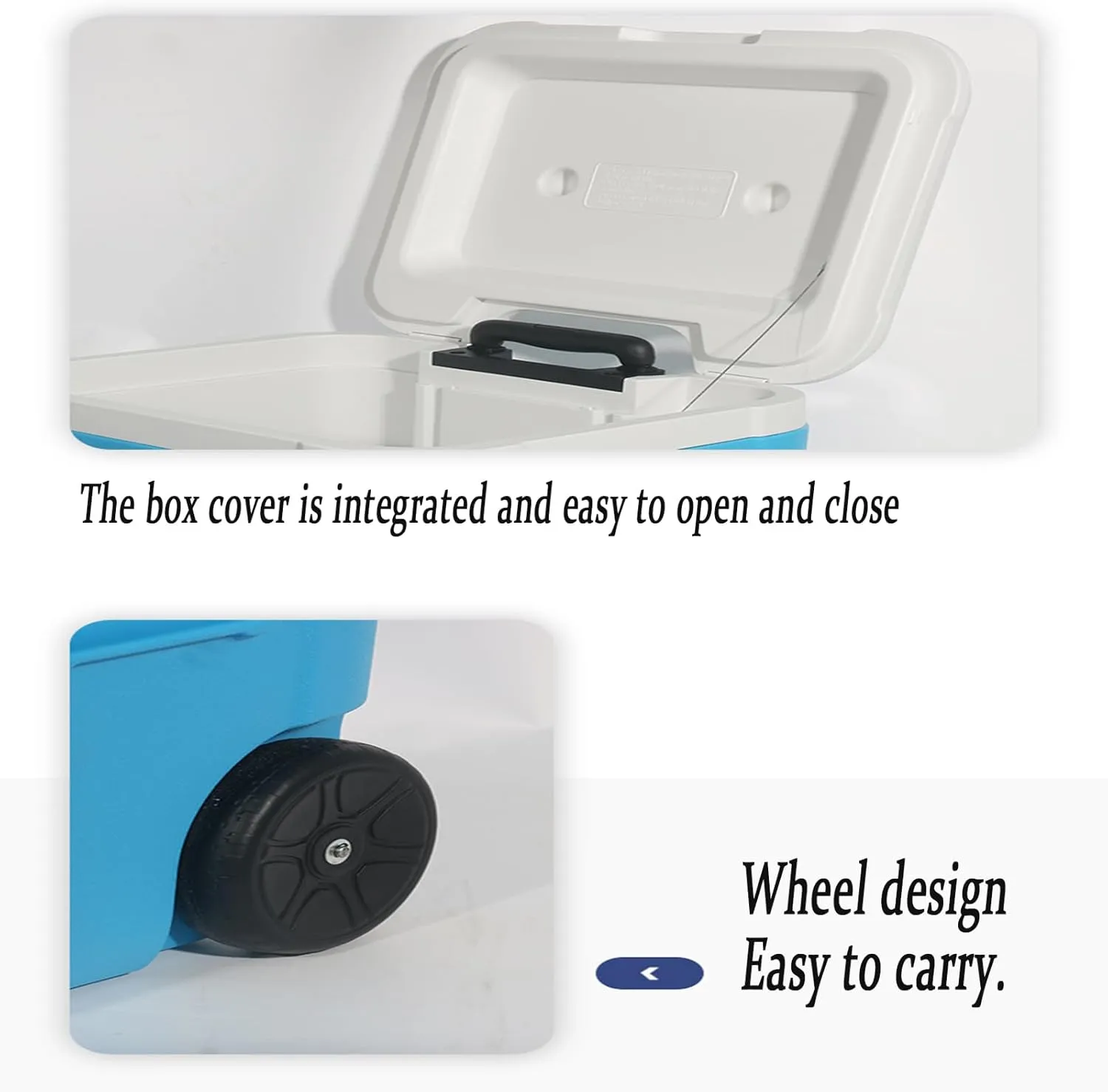 Car Camping Coolers for Toyota Avalon/RAV4/Camry/Prius/4 Runner, Leak Proof Cooler, Portable Lightweight Ice Chest Box, Compartments Waterproof Insulated Bag,A-Blue