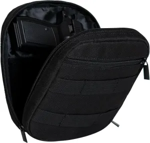 Carry Gun Pouch for Women Men Fanny Pack Pistol Case Soft Waist Bag for Handgun with Concealed Holster (Dark black)