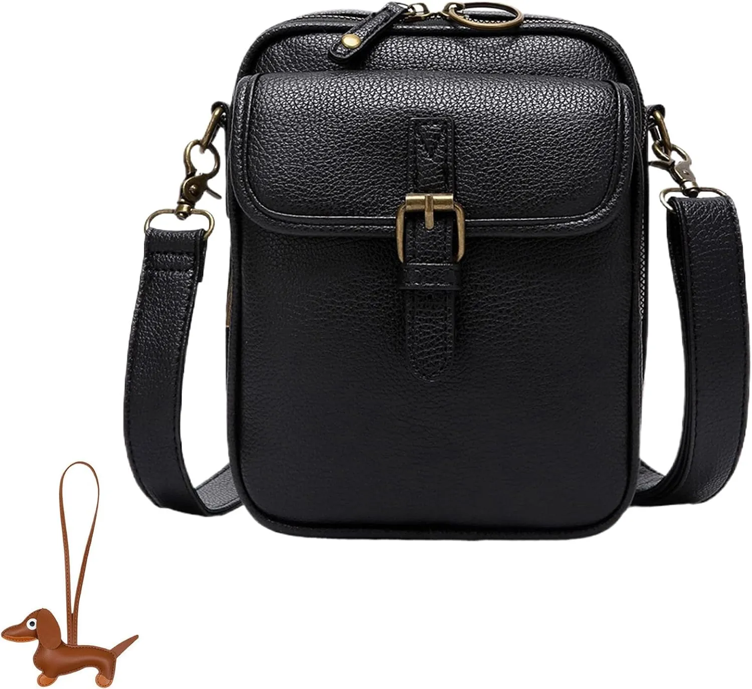 Collaboraten1 Crossbody Leather Bag, UrvashiCrossbody Bag, Vintage Double Layer Large Capacity Mini Cross Body Bags