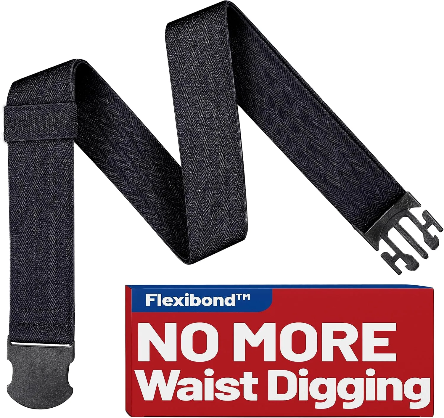 COMFORTABLE Mens Stretch Hiking Belt Minimalist Web Elastic Belts for Men, Metal-free Travel Buckle,≤44" Waist