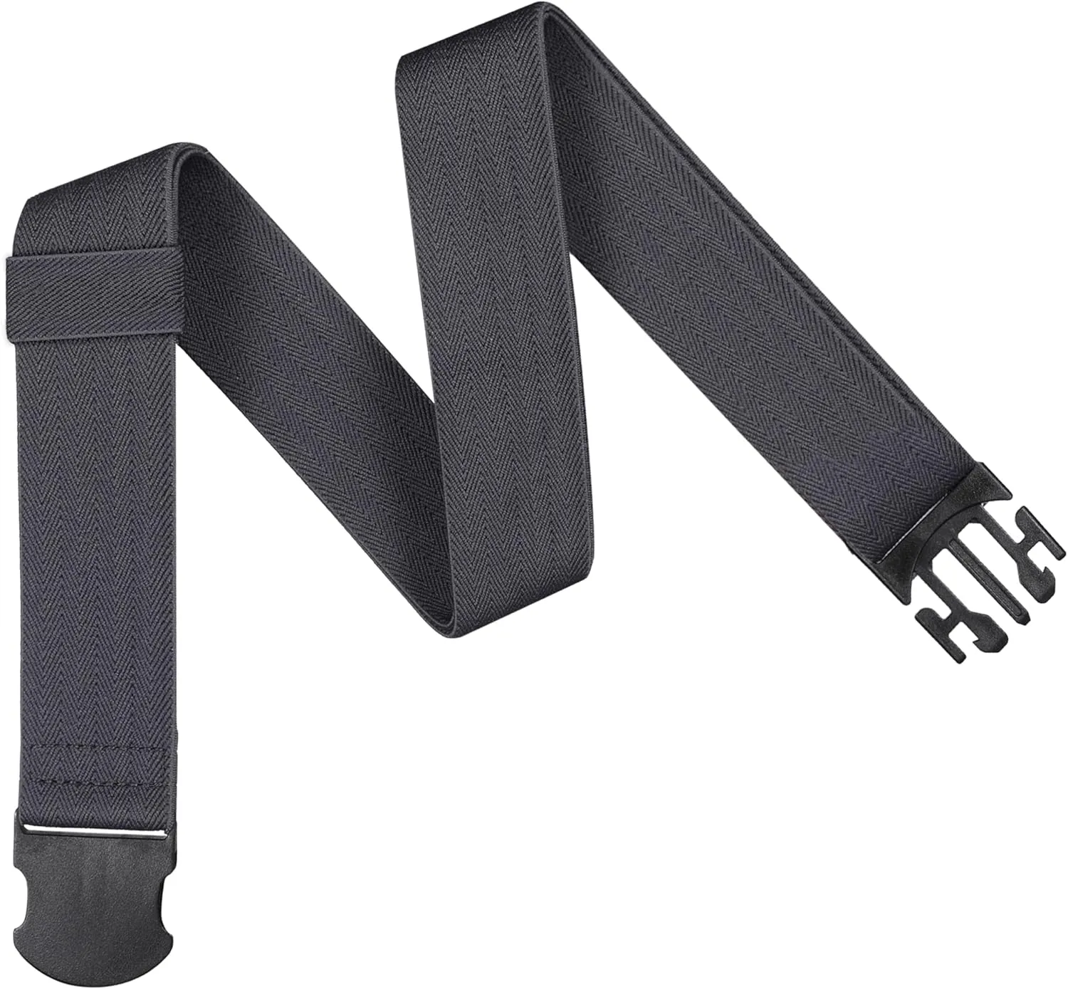 COMFORTABLE Mens Stretch Hiking Belt Minimalist Web Elastic Belts for Men, Metal-free Travel Buckle,≤44" Waist